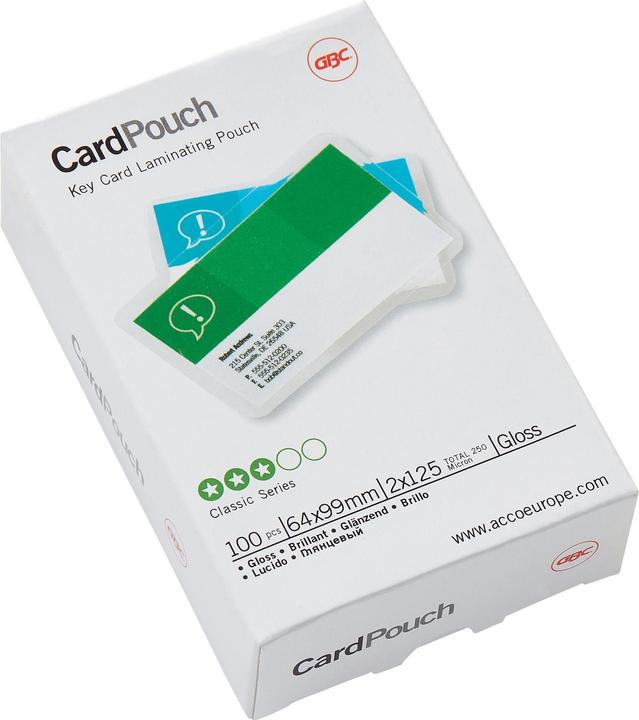 Actual product image GBC CARD POUCH - Hot laminating foil pouches (Special, 100 Piece, 250 µm)