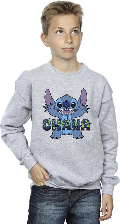 Immagine prodotto Disney Lilo And Stitch Ohana Blue Glitch Felpa Ragazzi (140, 146)