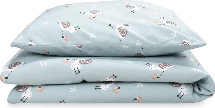 Produktbild Julius Zöllner Kinderbettwäsche Jersey Schnecke 100 x 135 + 40 x 60 cm