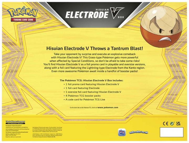 Image du produit Pokémon Hisuian Electrode V Collection (Anglais, Coffret & Collection)