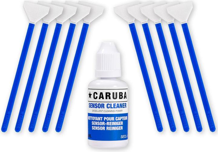 Caruba Reinigungsspatel für Vollformat Sensoren (24mm) Kit mit Reiniger 30ml