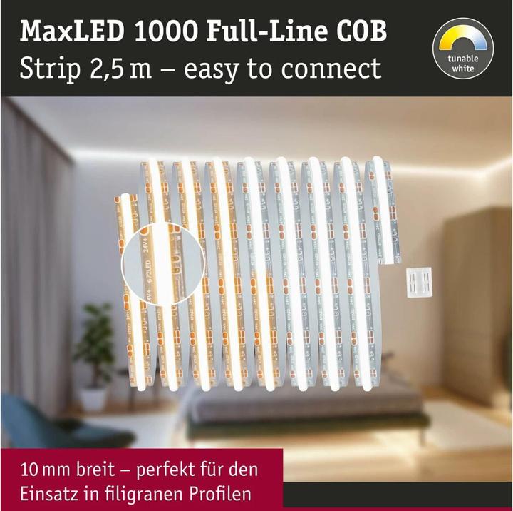 Actual product image Paulmann MaxLED 1000 Full-Line COB Stripe (Cold White, Warm white, Neutral White, 250 cm, Indoor)