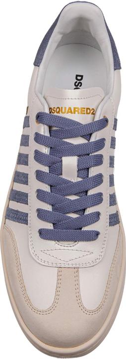 Produktbild Dsquared2 boxer sneakers in leather and suede color milk and blue (41)