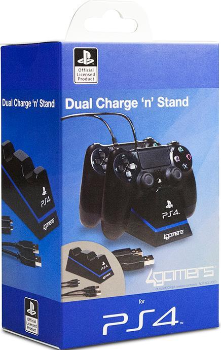 Actual product image 4Gamers Dual Play & Charge Cable with Desktop Stand (PS4)