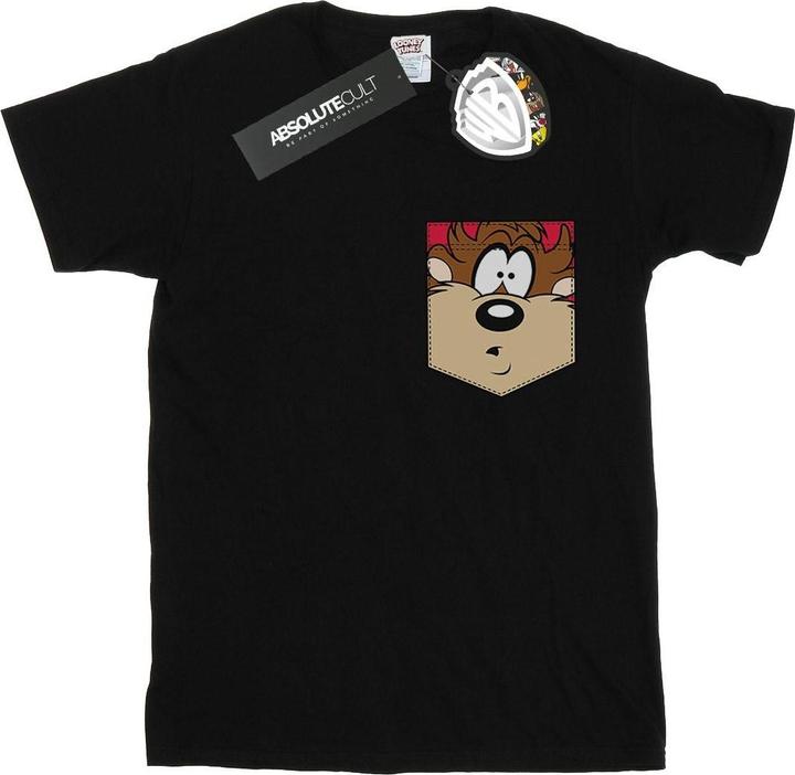 Produktbild Looney Tunes Tasmanian Devil Face Faux Pocket TShirt Jungen (152, 158)