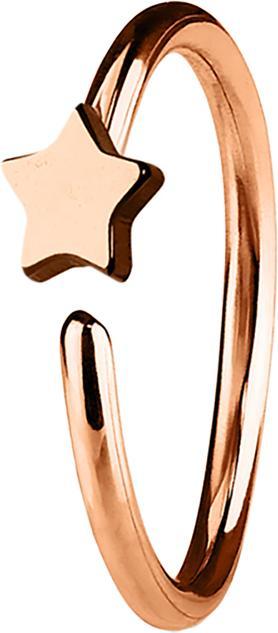 Star Piercing Micro Piercing Ring mit Stern rosegold (Chirurgenstahl 316L, ohne Messing)