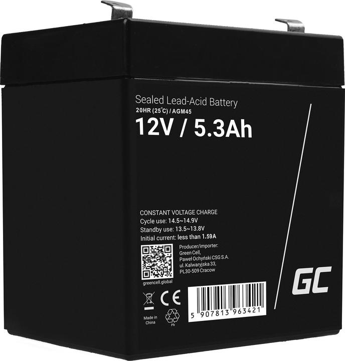 Immagine prodotto GreenCell AGM45 (12 V, 5.30 Ah)