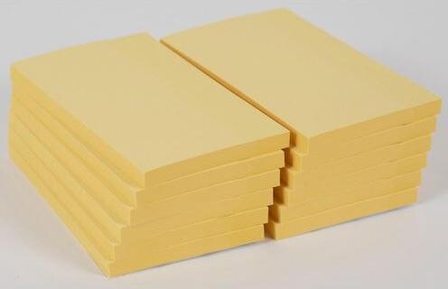 Actual product image Office Depot Sticky Notes Extra Sticky 127 mm x 76 mm Yellow Square Blank (127 x 76 mm)