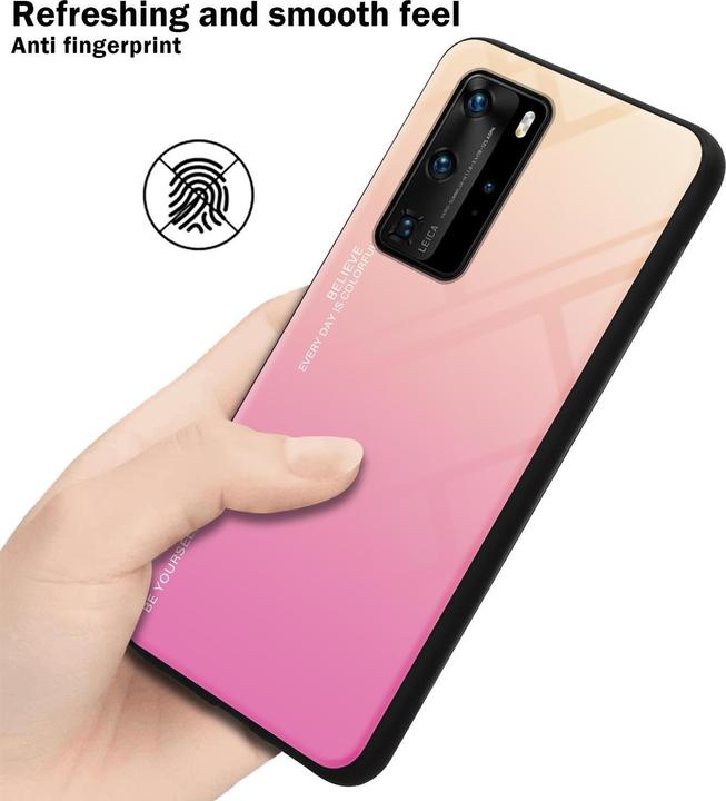 Actual product image Cadorabo TPU 2 colors glass cover (Huawei P40 Pro+)