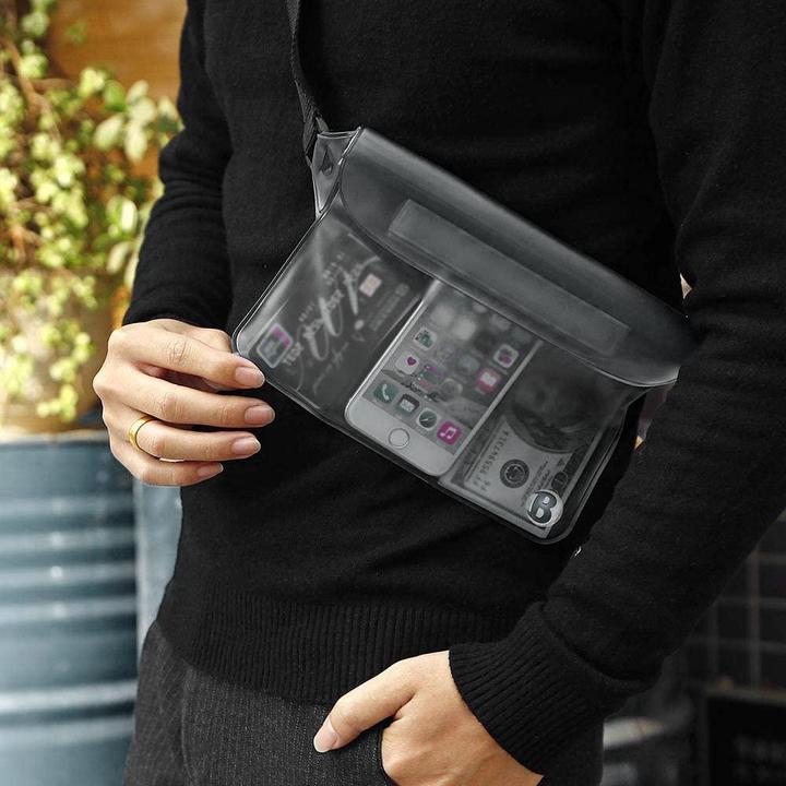Produktbild JTI Wasserdichte Tasche für Wertsachen - 3 Schichten - Schwarz