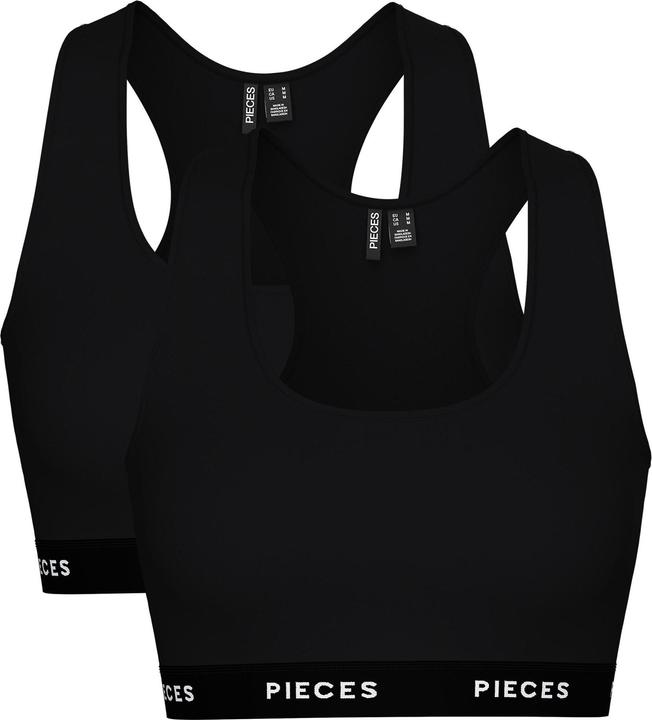 Image du produit Pieces Pclogo Lady Top 2 Pack Noos Bc (S, lot de 2)