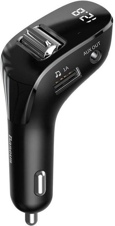 Actual product image Baseus F40 transmitter FM audio transmitter Bluetooth AUX port car charger 2x USB 15W 2A black (CCF40-A01)