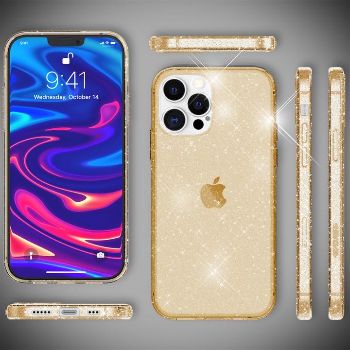 Produktbild Nalia Klare Glitzer Silikon Hülle (Apple iPhone 13 Pro)