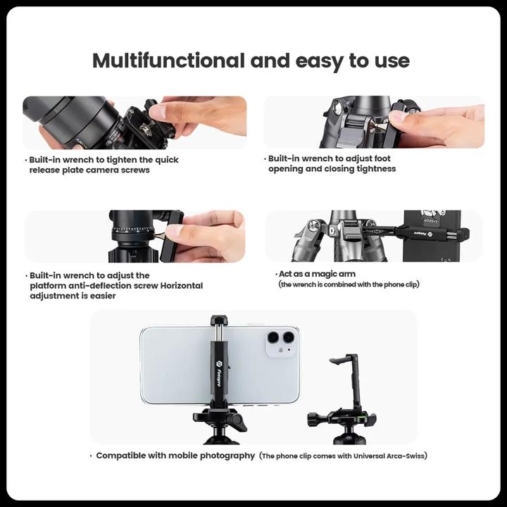 Immagine prodotto Fotopro Sherpa Max Carbon Tripod Grigio (Materiale sintetico)