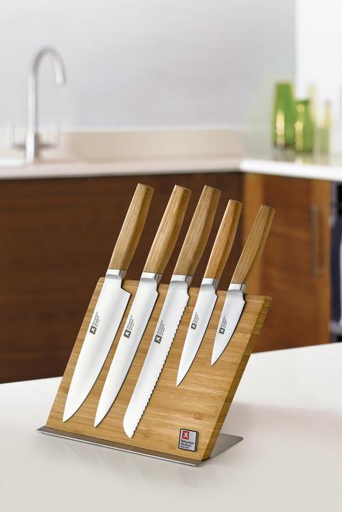 Actual product image Konjac Sponge NOMAD - 5 pc magnetic knife block - bamboo