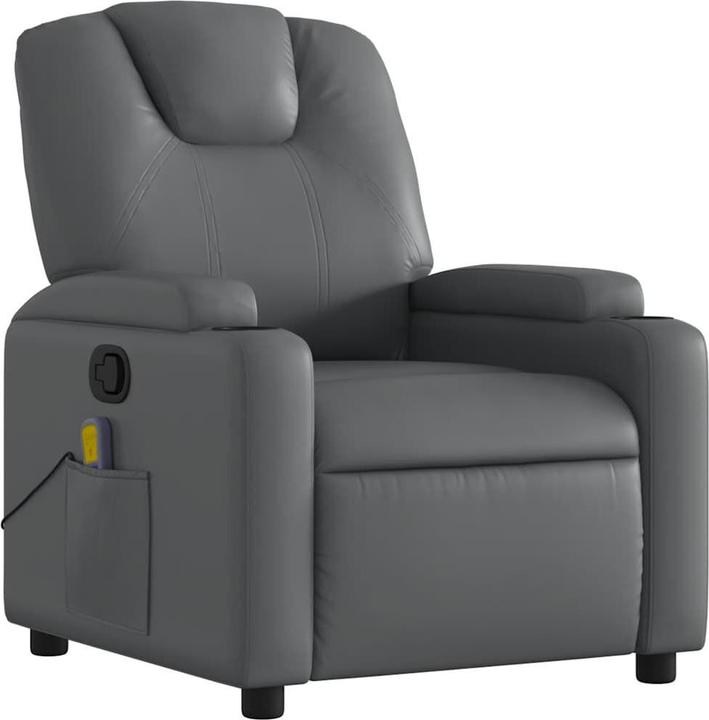Image du produit VidaXL Fauteuil de massage gris similicuir,Couleur : gris,Matériaux