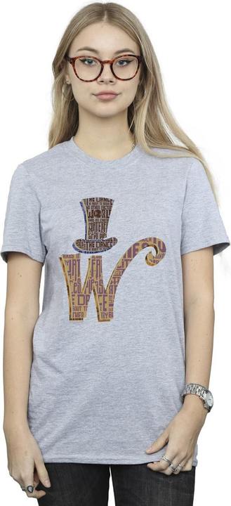 Immagine prodotto Willy Wonka & the Chocolate Factory W Logo Hat Maglietta Ampia Donna (XL)
