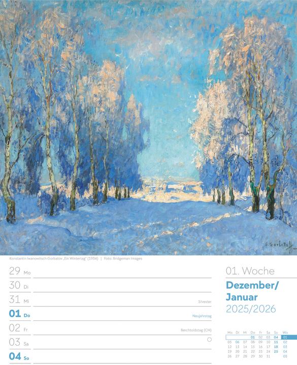 Produktbild Kunstwelt - Impressionismus und Klassische Moderne - Wochenplaner Kalender 2026 (25 x 33 cm, Harter Einband, Deutsch)