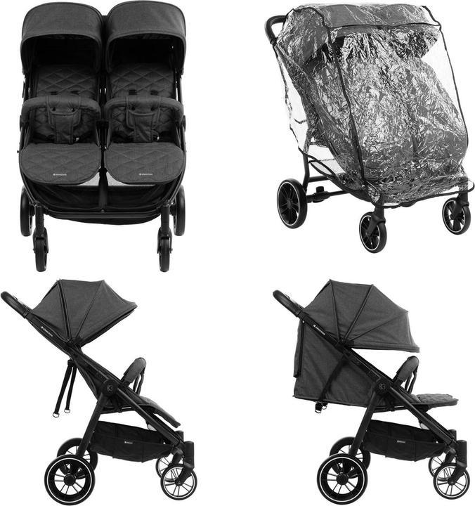 Actual product image Kikkaboo Happy 2 twin pushchair