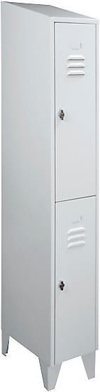 Image du produit Wolf Armoire en acier avec toit incliné, compartiments divisés horizontalement (30 cm, 195 cm)