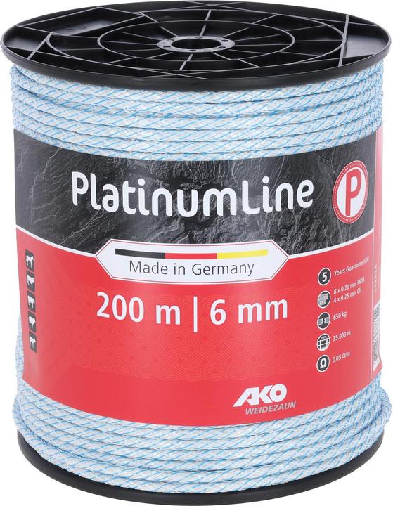 Kerbl PlatinumLine, câble, blanc/bleu, 200m, 8 x0,2 Niro, 4x 0,25 Cu