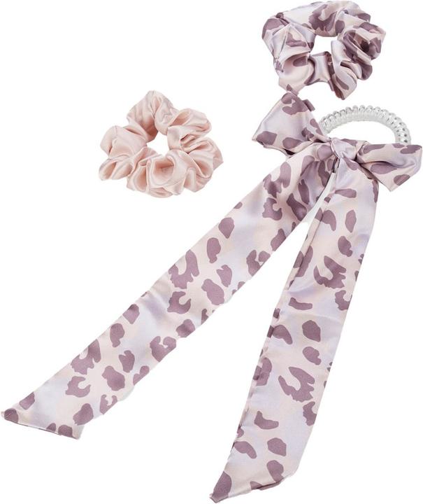 Trisa Twisted Elastic mit Schleife & Duo Scrunchies, lila