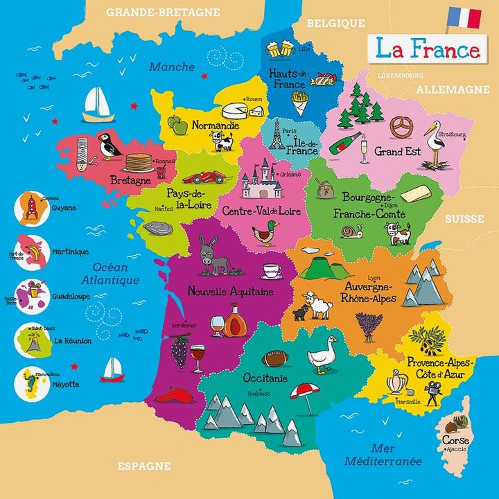 Produktbild Winfun Karte von Frankreich (21 Teile)