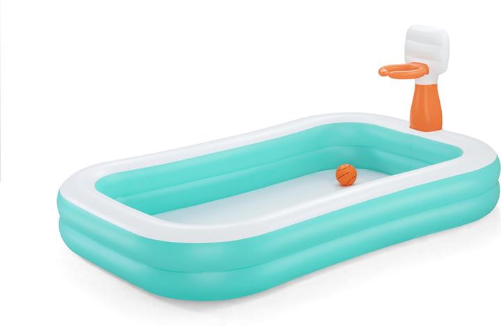 Actual product image Bestway Dunk n' Splash Inflatable Family Pool with Basketball Hoop 2.51 m x 1.68 m x 1.02 m