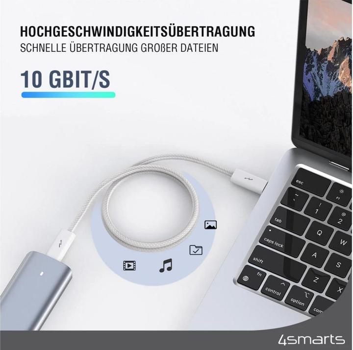 Actual product image 4smarts USB-C cable PremiumCord 240W 1.5m white (1.50 m, USB 3.2 Gen 1, 240 W)