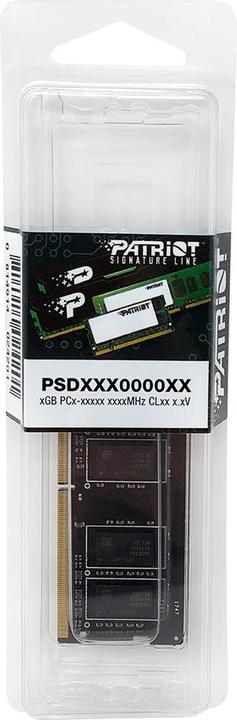 Image du produit Patriot SO-DIMM DDR4 8 Go 2666 MHz (1 x 8GB, 2666 MHz, RAM DDR4, SO-DIMM)