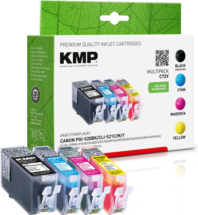 KMP C72V Advantage pack BK/C/M/Y comp. with PGI-520 / CLI-521 (M, C, Y, FC)