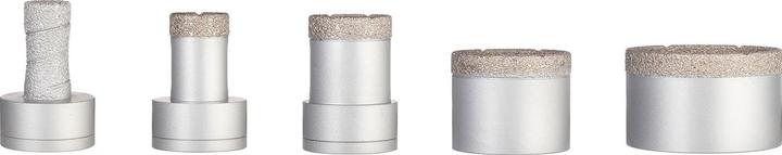 Actual product image Bosch Professional Zubehör PRO Ceramic dry X-Lock core bit set, 68 x 33, 51 x 33, 35 x 33, 25 x 33, 20 x 33 mm, 5 pcs. (51 mm, 68 mm, 35 mm, 20 mm, 25 mm)