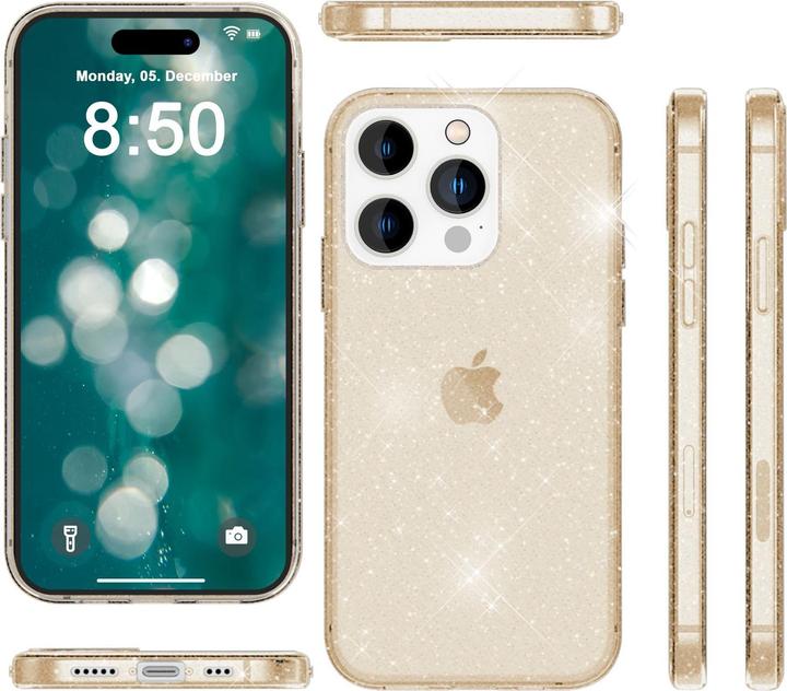 Produktbild Nalia Klare Glitzer Silikon Hülle (Apple iPhone 15 Pro)