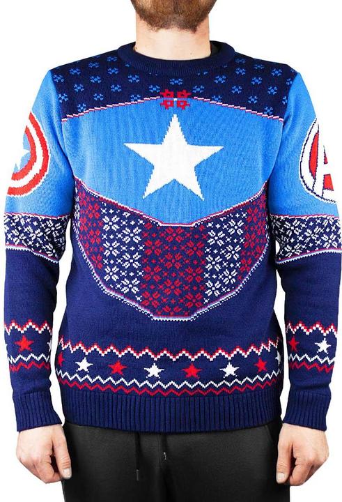 Immagine prodotto Captain America Felpa con design natalizio (M)