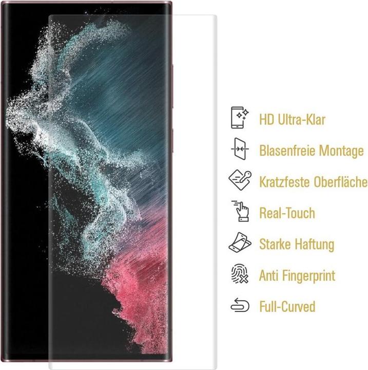 Produktbild Protectorking 4x 9H Panzerglas flexibel HD Klar (4 Stück, Samsung Galaxy S22 Ultra)