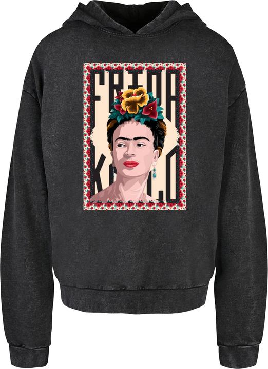 Merchcode Frida Kahlo - Frame one Acid Washed Oversized Hoody - 178061