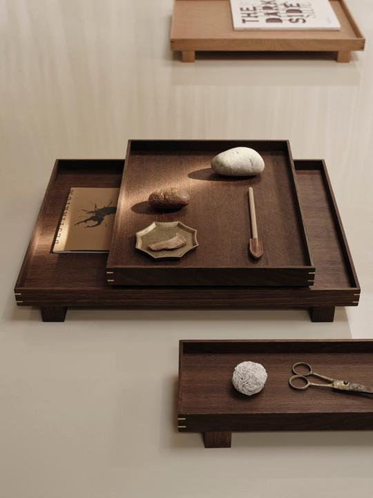 Productafbeelding Ferm Living Bon Houten Dienblad - Groot - Gerookt Eiken