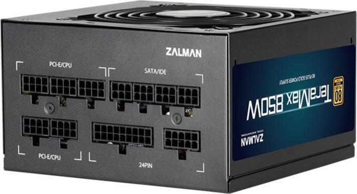 Actual product image Zalman ZM850-TMX TerraMax 80 PLUS GOLD PSU 850W/Full-modular 99.9% Active PFC/Single (850 W)