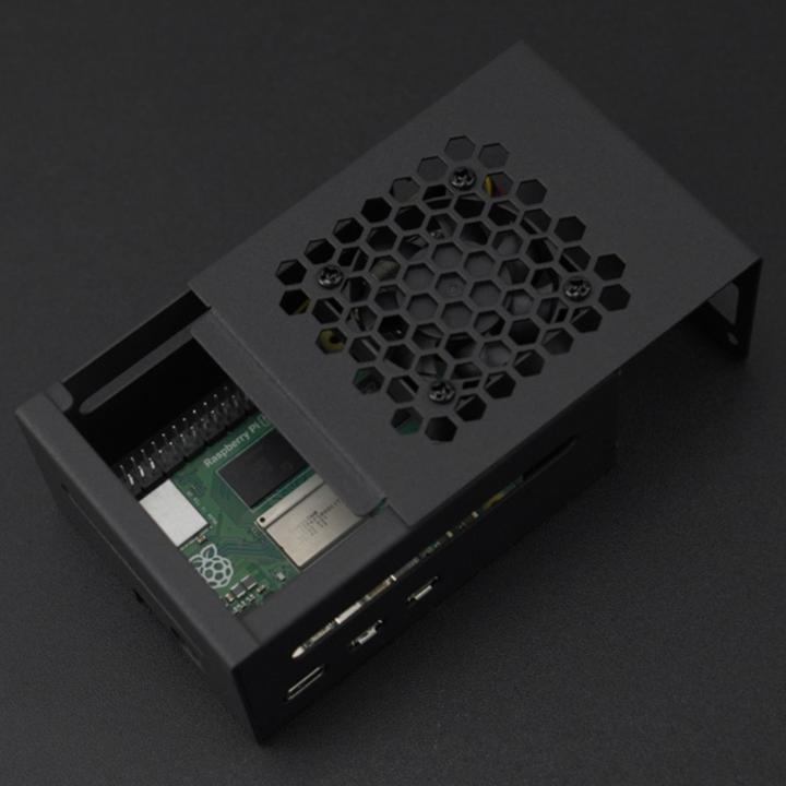 Produktbild DFRobot Raspberry Pi 5 Metallgehäuse mit Kühlkörper und Silent Lüfter