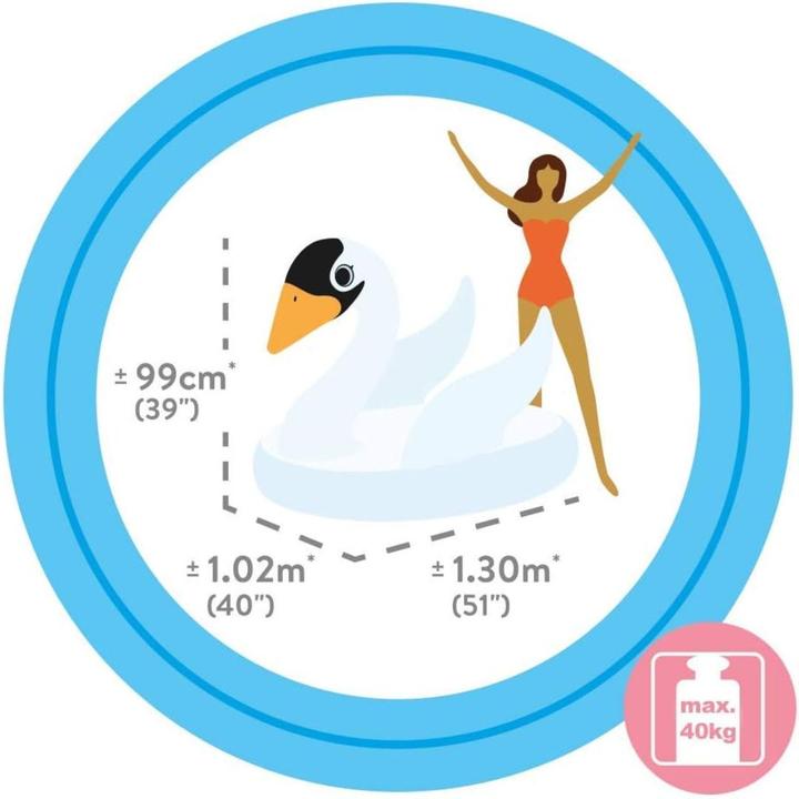 Immagine prodotto Intex Materasso gonfiabile a forma di cigno galleggiante per bambini, fino a 40 kg