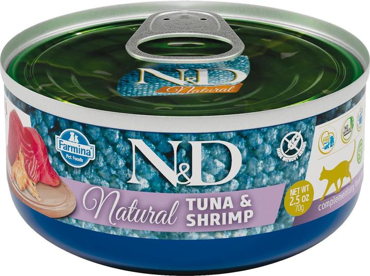 Produktbild Farmina Cat N&D Natural Thunfisch & Garnele Adult Nassfutter, 70g (Adult, 1 Stk., 70 g)