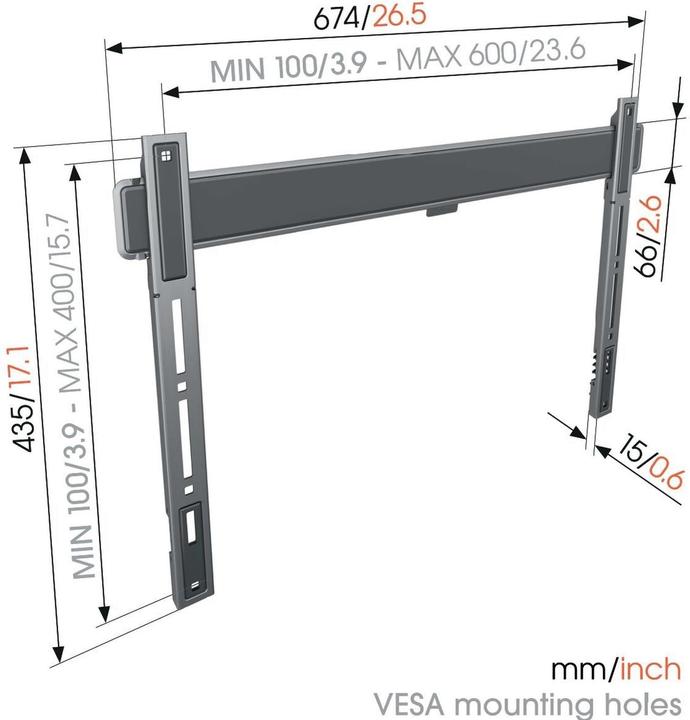 Produktbild Vogels TVM 5605 (Wand, 100", 100 kg)