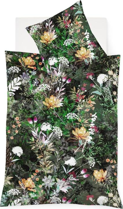 Actual product image Traumschlaf Mako-Satin Bettwäsche Bed Art S Coffs eukalyptus (Bedding set, 155x220 cm + 80x80 cm)