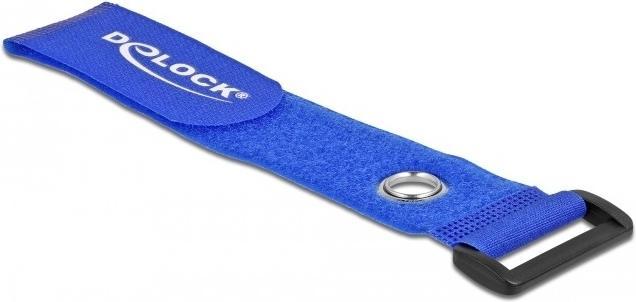 Image du produit Delock Serre-câbles velcro avec boucle et oeillet de fixation L 280 x l 38 mm bleu 3 pièces (Serre-câbles velcro, 280 mm, 3 pcs)
