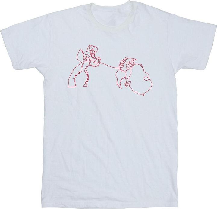 Image du produit Disney - T-shirt LADY AND THE TRAMP SPAGHETTI OUTLINE - Homme (L)