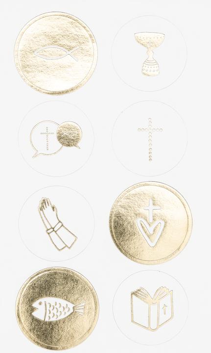 Image du produit Rico Design Stickers "Fêtes chrétiennes", avec feuille d'or