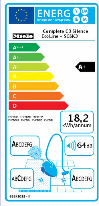 Etichetta energetica Miele C3 Silence