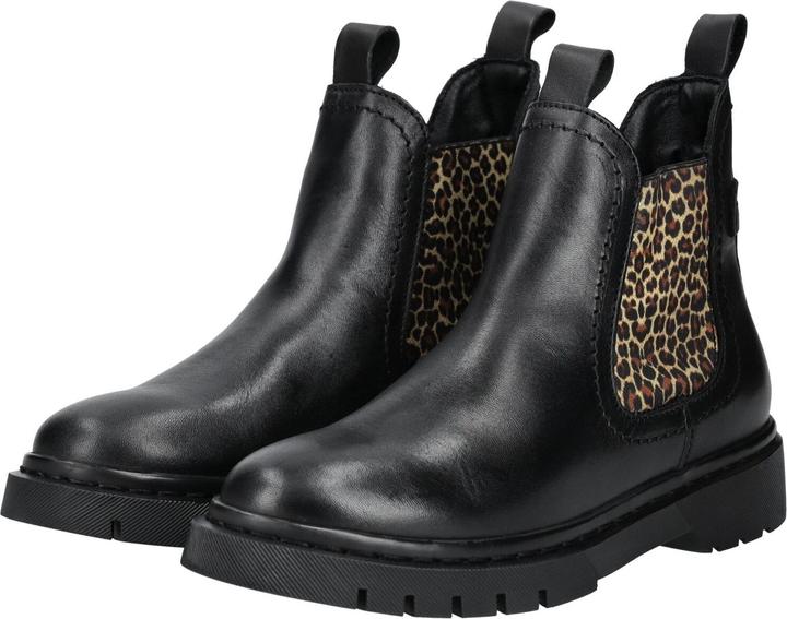 Produktbild Tamaris Entdecke die trendige Stiefelette mit Leo-Einsatz aus hochwertigem Leder-Textil-Mix von. Die (38)