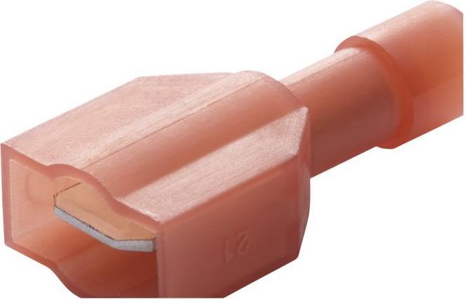 RND Electronics Flachstecker Polyamid Rot 6.3 x 0.8 mm Packung à 50 Stück