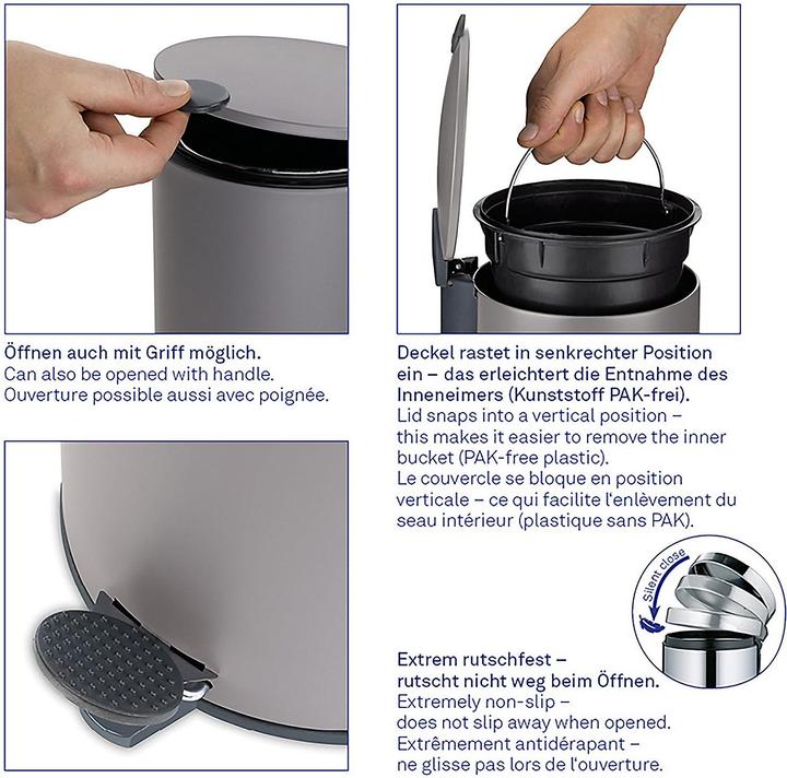 Image du produit Kela Poubelle Mats blanc (5 l)